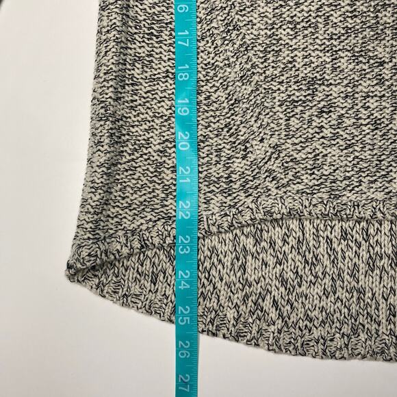 QUINN Women’s Heathered Black & White Elbow‑Patch Pullover Sweater - Picture 9 of 9